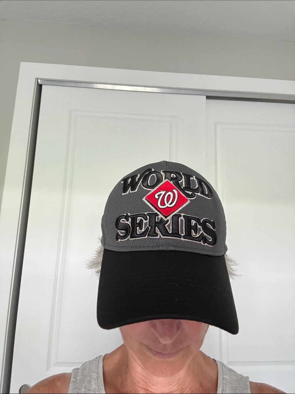 Washington Nationals World Series Baseball Cap with Red Diamond Logo - Picture 2 of 9